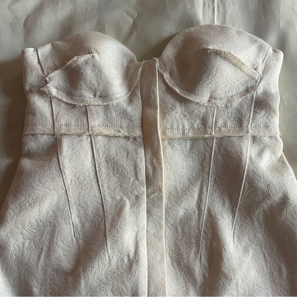NEW! Proenza Schoulder- Cotton Wool Jacquard Bustier Size 6 Tube Top Sweetheart - Picture 5 of 10